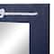 31&#x22; Blue Wood Contemporary Wall Mirror